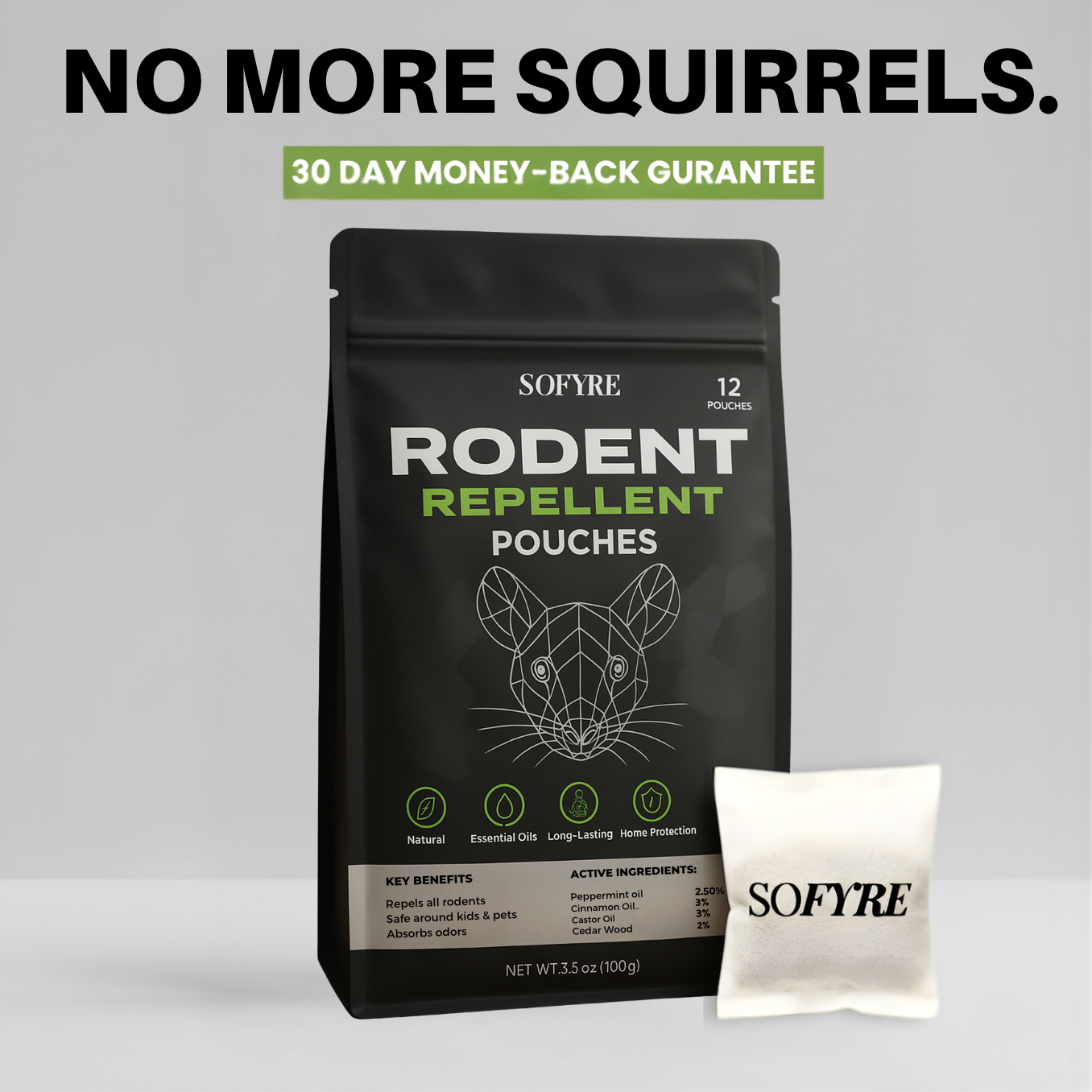 Squirrel Repellent Pouches